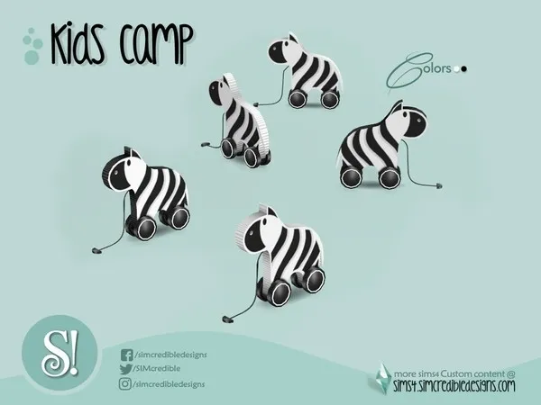 Kids camping zebra decor - The Sims 4 Custom Content