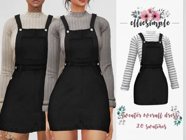 Elliesimple - Sweater overall dress
