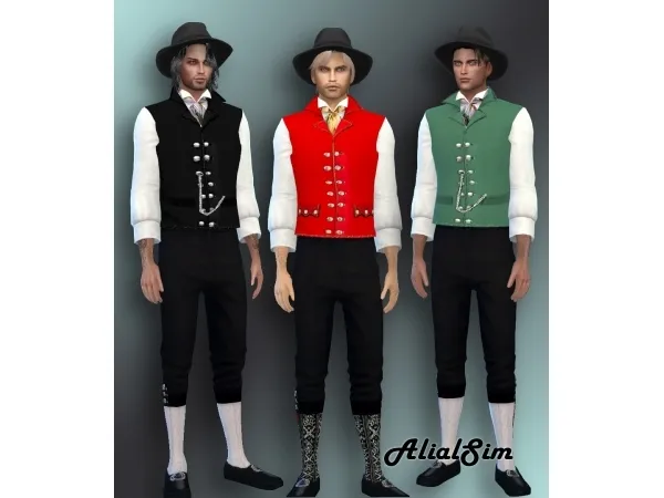 Alpha Norwegian Bunad - The Sims 4 Custom Content