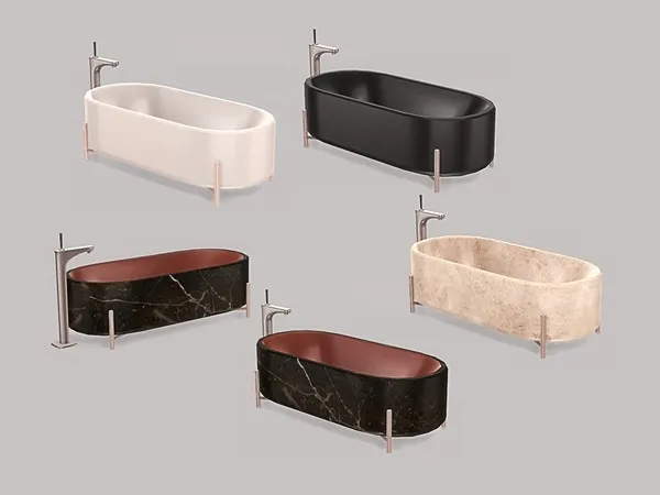 Bathroom Angi Bathtub - The Sims 4 Custom Content