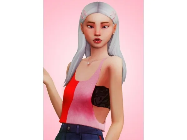 Maxis Match FLORALTAENYS NUNI TOP V2 - The Sims 4 Custom Content