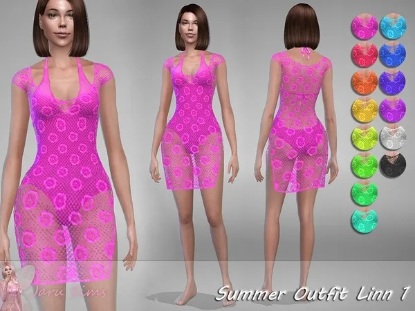 Alpha Summer Outfit Linn 1 - The Sims 4 Custom Content