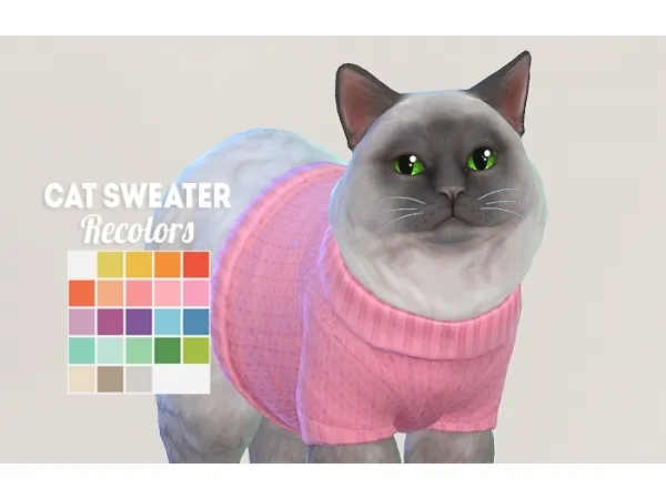 Maxis Match cat sweater recolors - The Sims 4 Custom Content