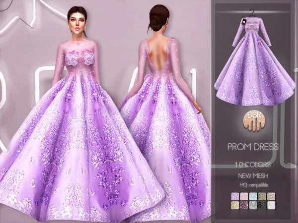Alpha Prom Dress BD215 - The Sims 4 Custom Content