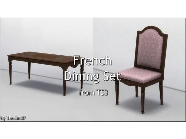Maxis Match French Dining Set from - The Sims 4 Custom Content