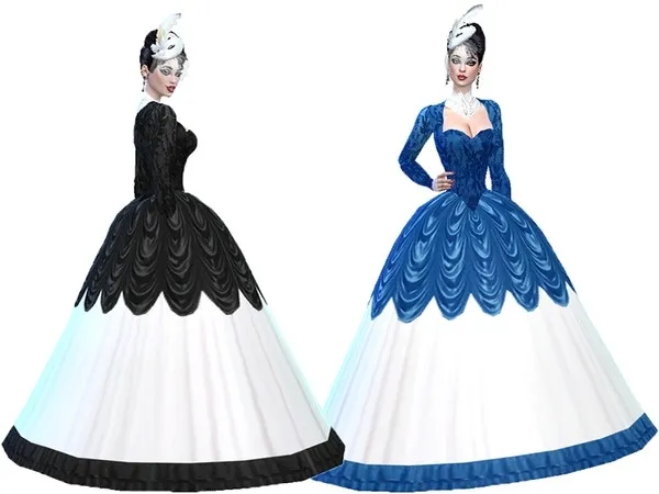 Alpha Frill Ball Gown (Need Mesh) - The Sims 4 Custom Content