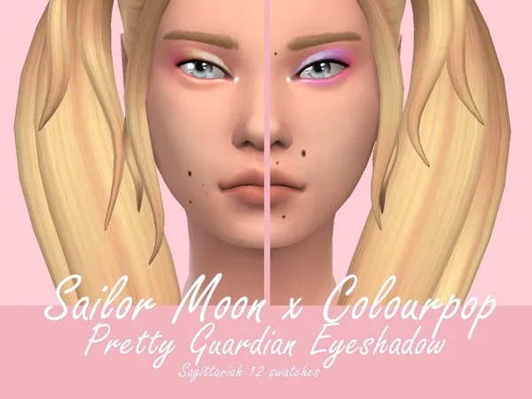 Alpha Sailor Moon x Colourpop Pretty Guardian Eyeshadow - The Sims 4 Custom Content