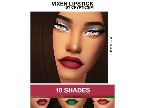 Maxis Match VIXEN LIPSTICK by crypticsim - The Sims 4 Custom Content