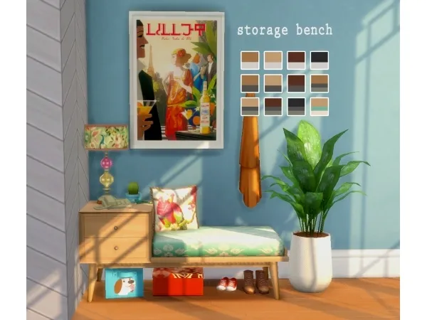 Maxis Match Storage bench - The Sims 4 Custom Content