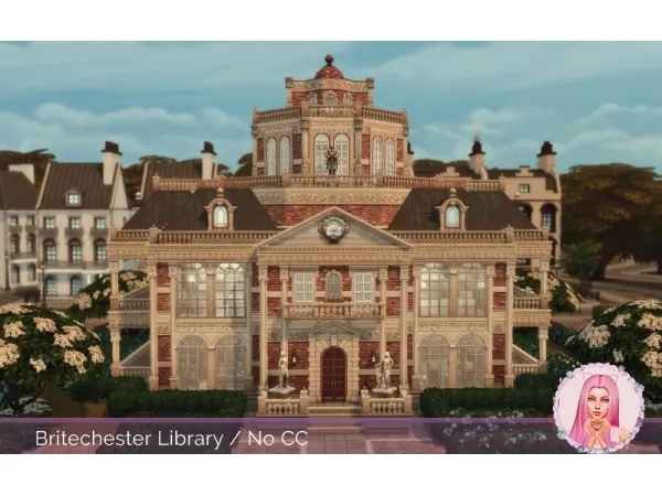 Alpha Britechester Library No sims by mikkimur - The Sims 4 Custom Content