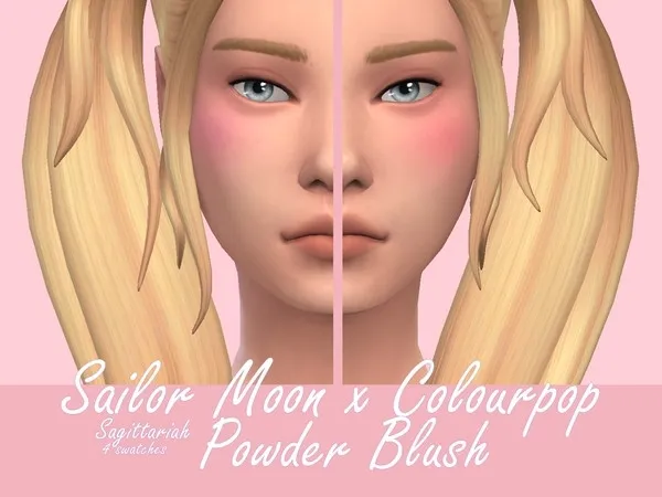 Maxis Match Sailor Moon x Colourpop Powder Blush - The Sims 4 Custom Content