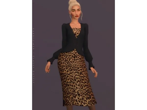 Maxis Match CLASSY OUTFIT COAT ACC RECOLOR - The Sims 4 Custom Content