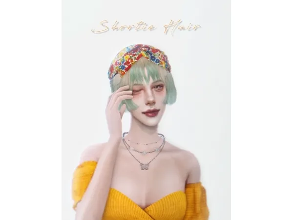 Alpha [OJE] Shortie hair - The Sims 4 Custom Content