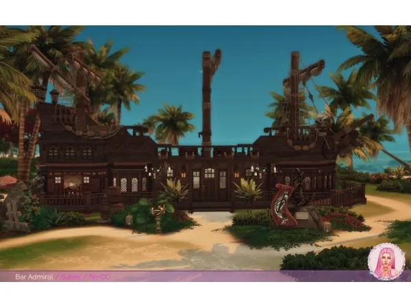 Alpha Bar Admiral No sims by mikkimur - The Sims 4 Custom Content
