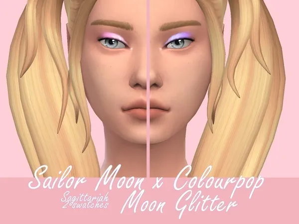 Alpha Sailor Moon x Colourpop Moon Glitter (Facepaint) - The Sims 4 Custom Content