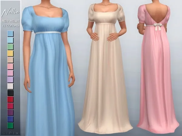 Mix Nellie Dress - The Sims 4 Custom Content