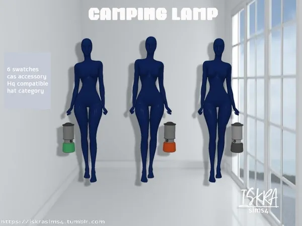 Alpha Camping Lamp accessory - The Sims 4 Custom Content
