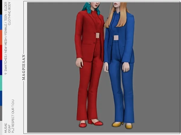 Maxis Match Colorful Suits by thesimsresource - The Sims 4 Custom Content