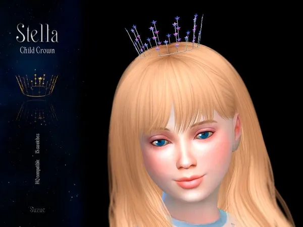 Alpha Stella Child Crown - The Sims 4 Custom Content