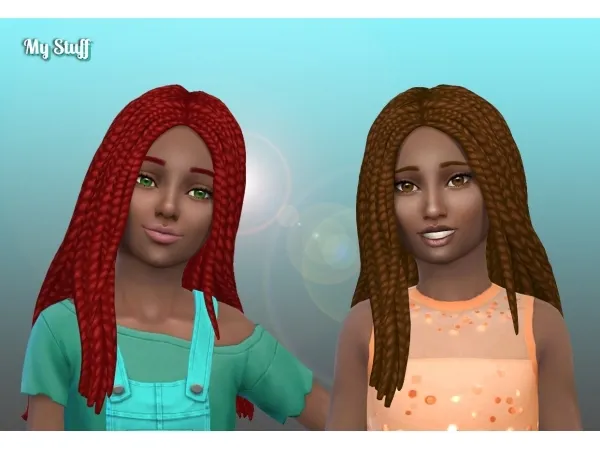 Maxis Match Mariana Braids for Girls - The Sims 4 Custom Content