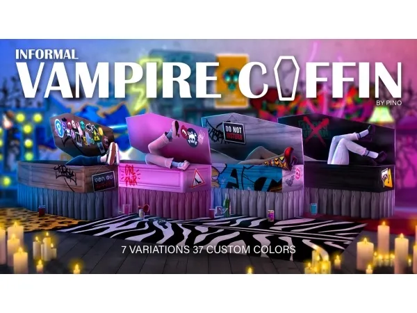 Alpha INFORMAL VAMPIRE COFFINS - The Sims 4 Custom Content