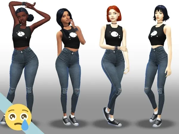 Alpha Zodiac Tops (Black Ver) Discover University needed - The Sims 4 Custom Content