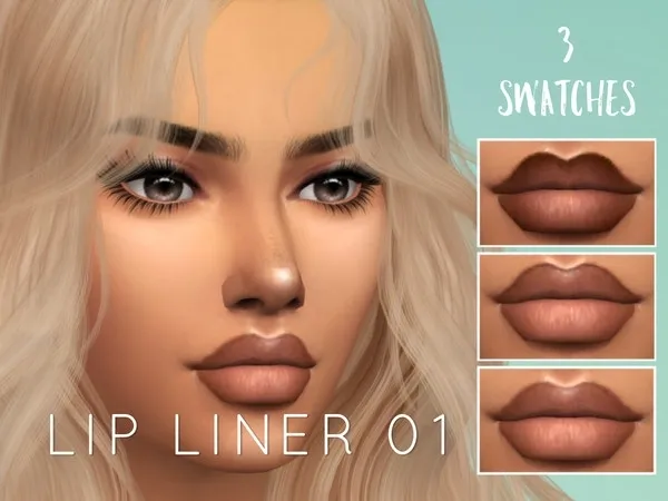 Maxis Match Lip Liner 01 - The Sims 4 Custom Content