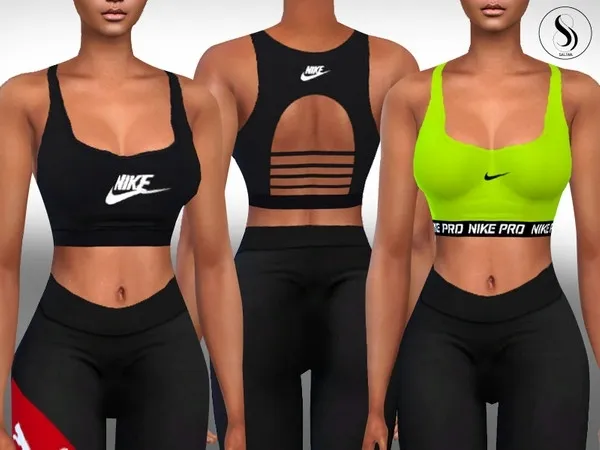 Alpha Female Basic Athletic Bras - The Sims 4 Custom Content