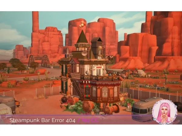 Maxis Match Steampunk Bar Error 404 No sims by mikkimur - The Sims 4 Custom Content