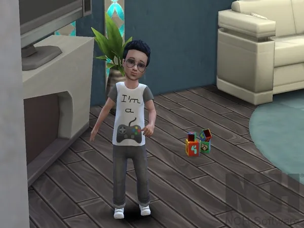 Alpha Gaming top for toddler - The Sims 4 Custom Content