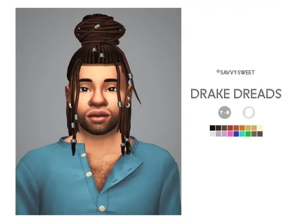 Maxis Match savvysweet Drake Dreads - The Sims 4 Custom Content