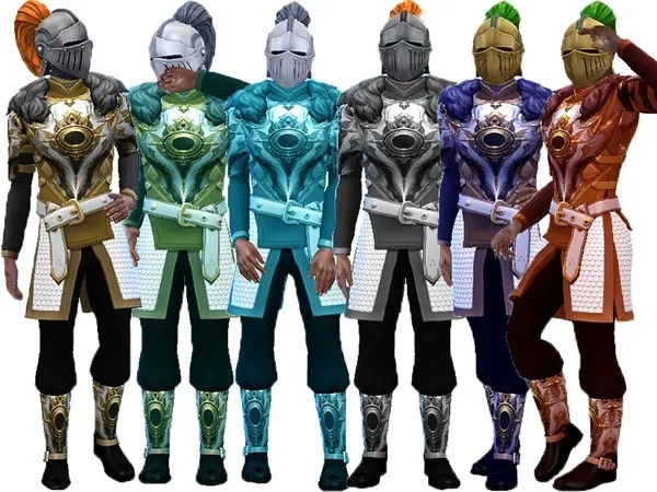 Alpha Armor Gold recolor (Get famous) - The Sims 4 Custom Content