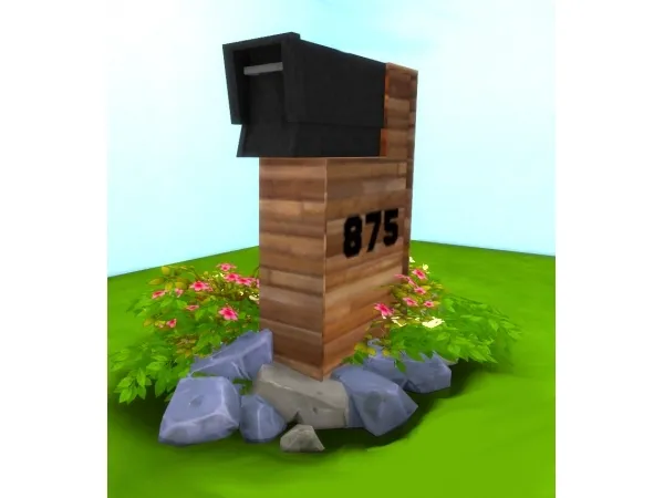 Alpha [C Lab] Modern Rustic Mailboxes - The Sims 4 Custom Content