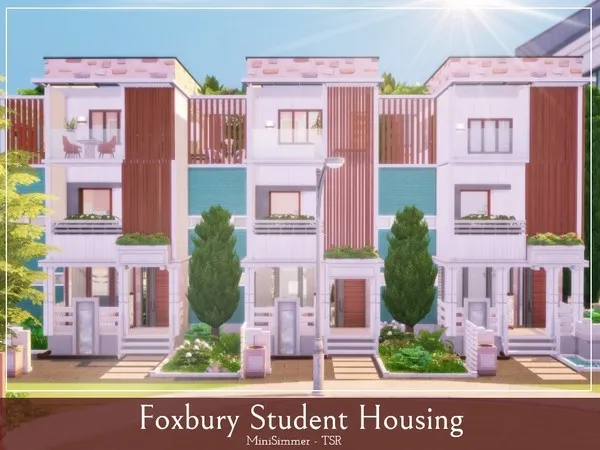 Maxis Match Foxbury Student housing - The Sims 4 Custom Content