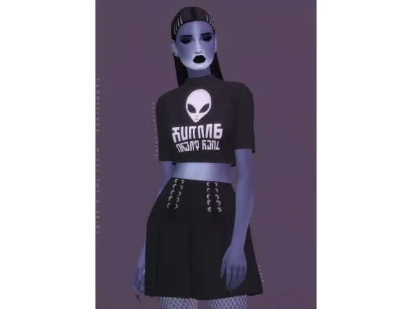Maxis Match NICKI TOP SKIRT - The Sims 4 Custom Content