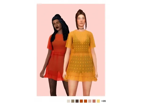 Maxis Match sulsulhuns charlie sheer accessory dress - The Sims 4 Custom Content