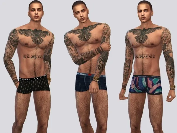Maxis Match Men's Boxer by - The Sims 4 Custom Content