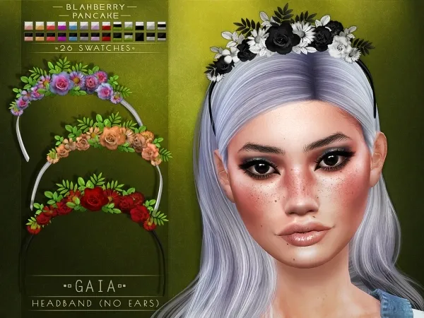 Maxis Match Blahberry Pancake Gaia Headband NO EARS - The Sims 4 Custom Content