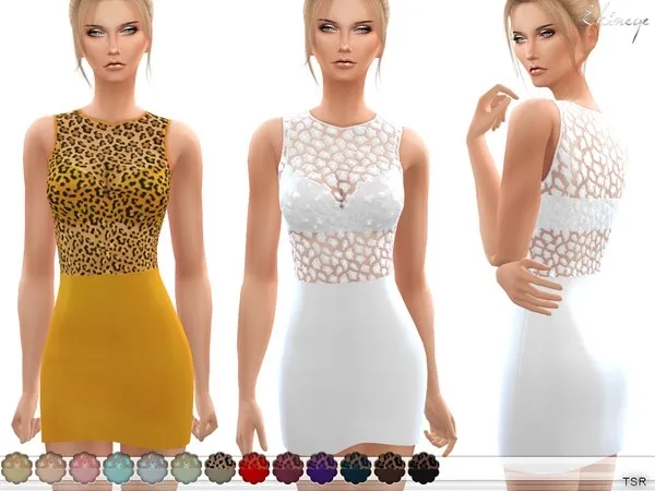 Maxis Match Leopard Print Dress - The Sims 4 Custom Content