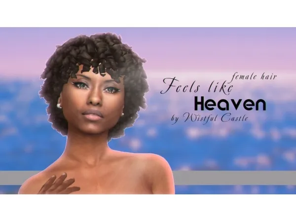 Alpha Feels like Heaven (female hair) by simsfinds - The Sims 4 Custom Content