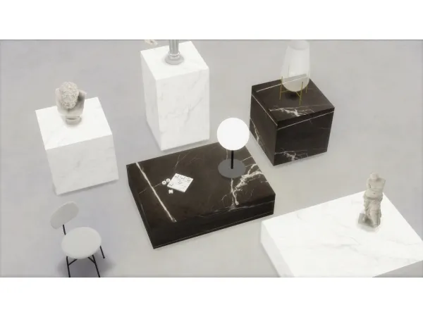 Alpha PLINTH COLLECTION by MENU - The Sims 4 Custom Content