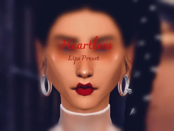 Mix Heartless Lips Preset - The Sims 4 Custom Content