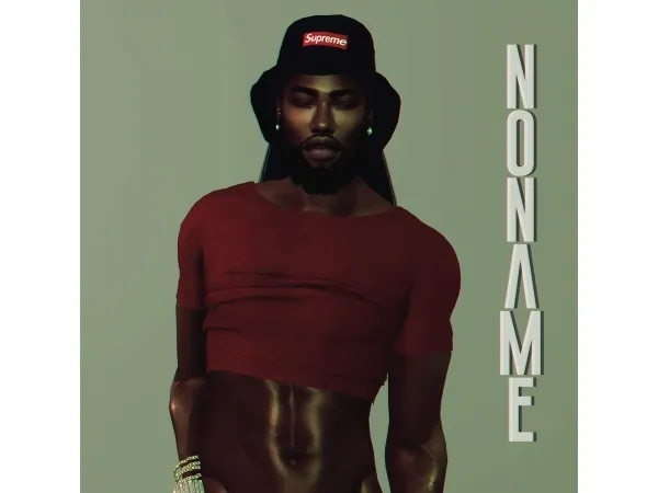 Alpha Pulled Up T (Male Shirt) by nonvmesims - The Sims 4 Custom Content