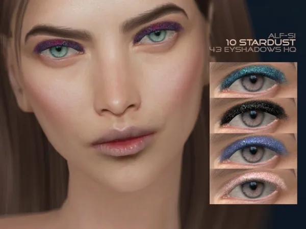Alpha Eyeshadow 10 Stardust HQ si by alf - The Sims 4 Custom Content