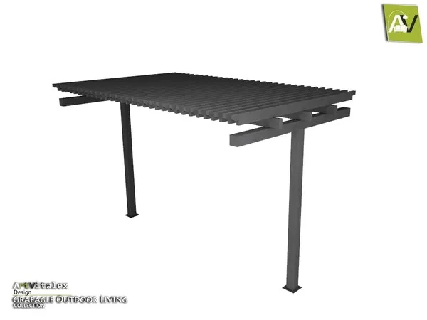 Graeagle Wooden Pergola - The Sims 4 Custom Content