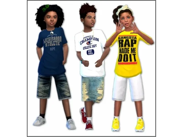 Maxis Match Clothing for the sim kiddies recolor by simsfinds - The Sims 4 Custom Content