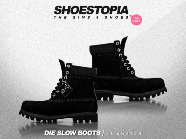 Alpha Die Slow Shoes by shoestopia - The Sims 4 Custom Content