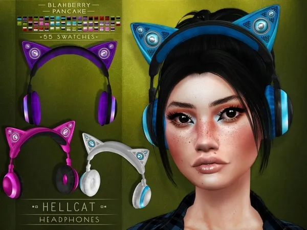 Alpha Blahberry Pancake Hellcat Headphones by blahberry-pancake - The Sims 4 Custom Content