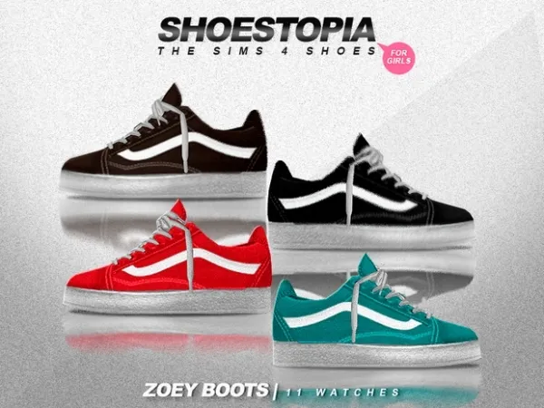 Alpha Zoey Shoes by shoestopia - The Sims 4 Custom Content