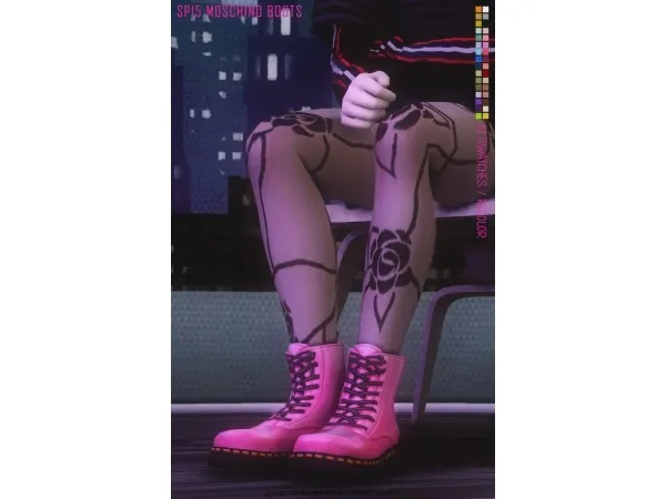 Maxis Match [helgatisha] Recolor SP15 Moschino Boots - The Sims 4 Custom Content